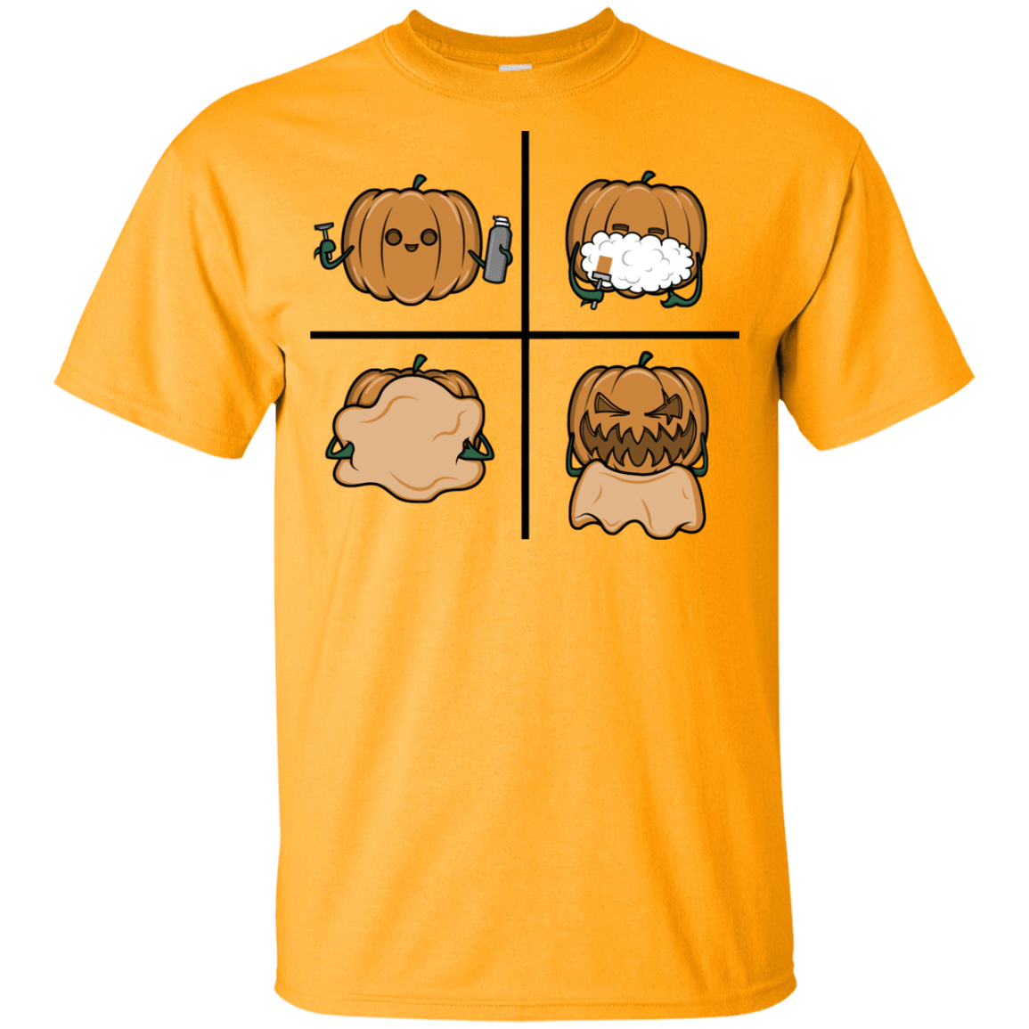 T-Shirts Gold / YXS Pumpkin Shave Youth T-Shirt