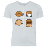 T-Shirts Heather White / YXS Pumpkin Shave Youth Triblend T-Shirt