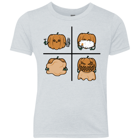 T-Shirts Heather White / YXS Pumpkin Shave Youth Triblend T-Shirt