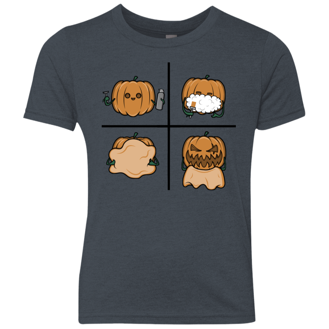 T-Shirts Vintage Navy / YXS Pumpkin Shave Youth Triblend T-Shirt