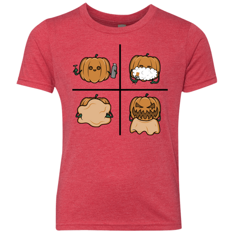 T-Shirts Vintage Red / YXS Pumpkin Shave Youth Triblend T-Shirt