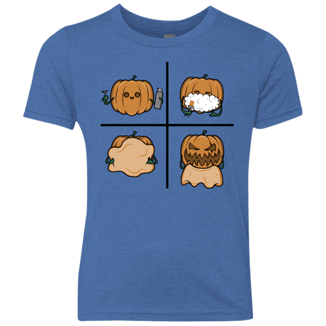 T-Shirts Vintage Royal / YXS Pumpkin Shave Youth Triblend T-Shirt