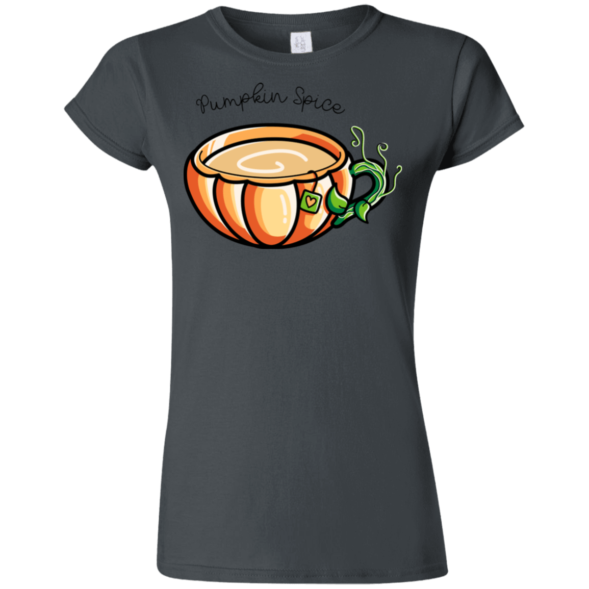 T-Shirts Charcoal / S Pumpkin Spice Chai Tea Junior Slimmer-Fit T-Shirt