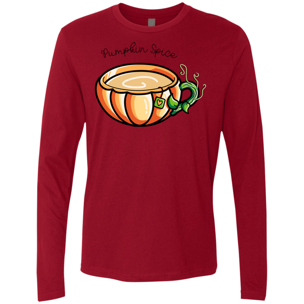 T-Shirts Cardinal / S Pumpkin Spice Chai Tea Men's Premium Long Sleeve