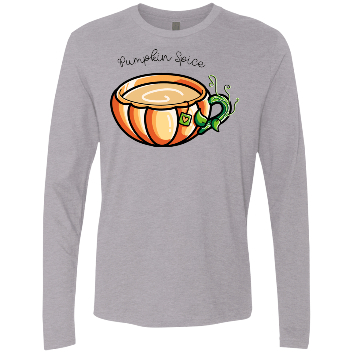 T-Shirts Heather Grey / S Pumpkin Spice Chai Tea Men's Premium Long Sleeve