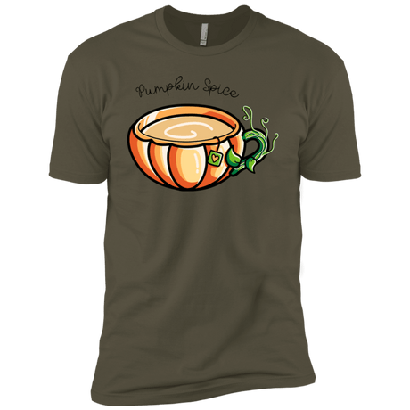 T-Shirts Military Green / X-Small Pumpkin Spice Chai Tea Men's Premium T-Shirt