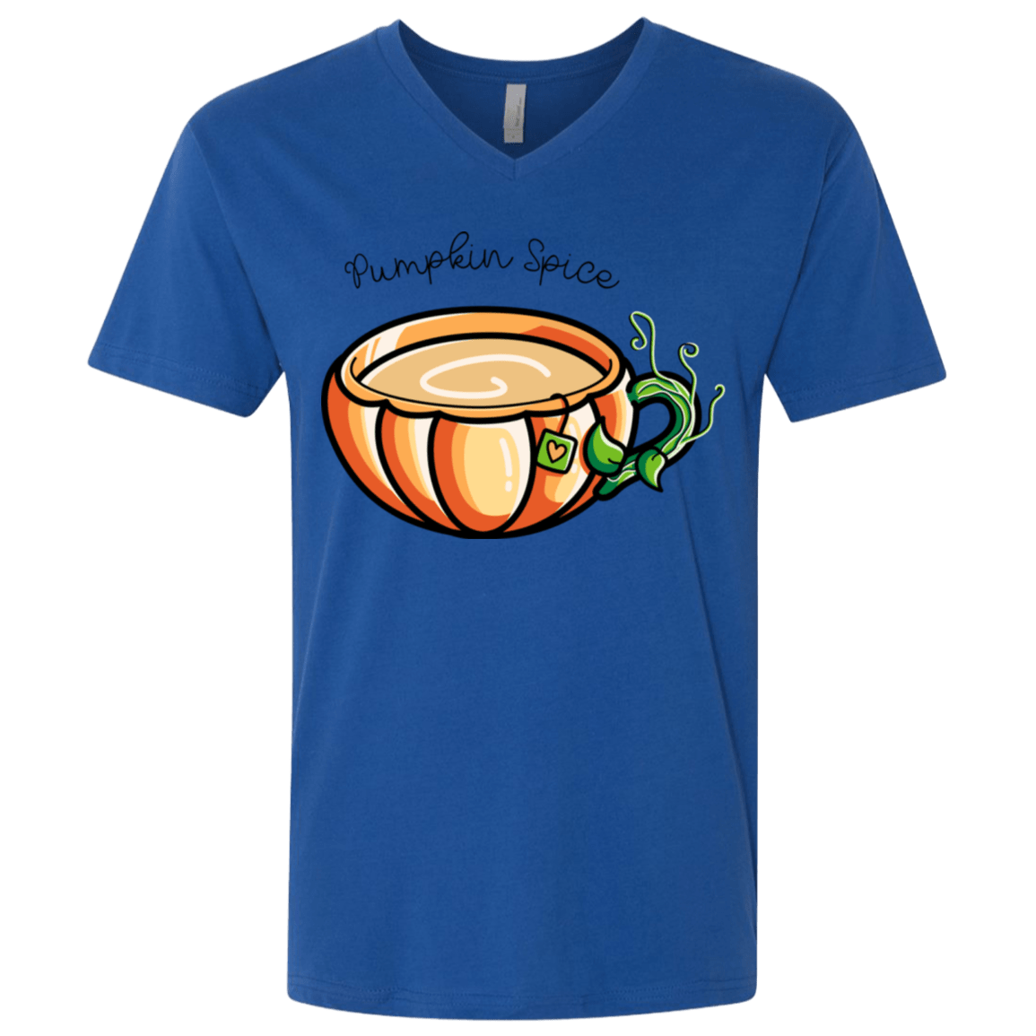 T-Shirts Royal / X-Small Pumpkin Spice Chai Tea Men's Premium V-Neck