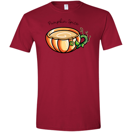 T-Shirts Cardinal Red / S Pumpkin Spice Chai Tea Men's Semi-Fitted Softstyle