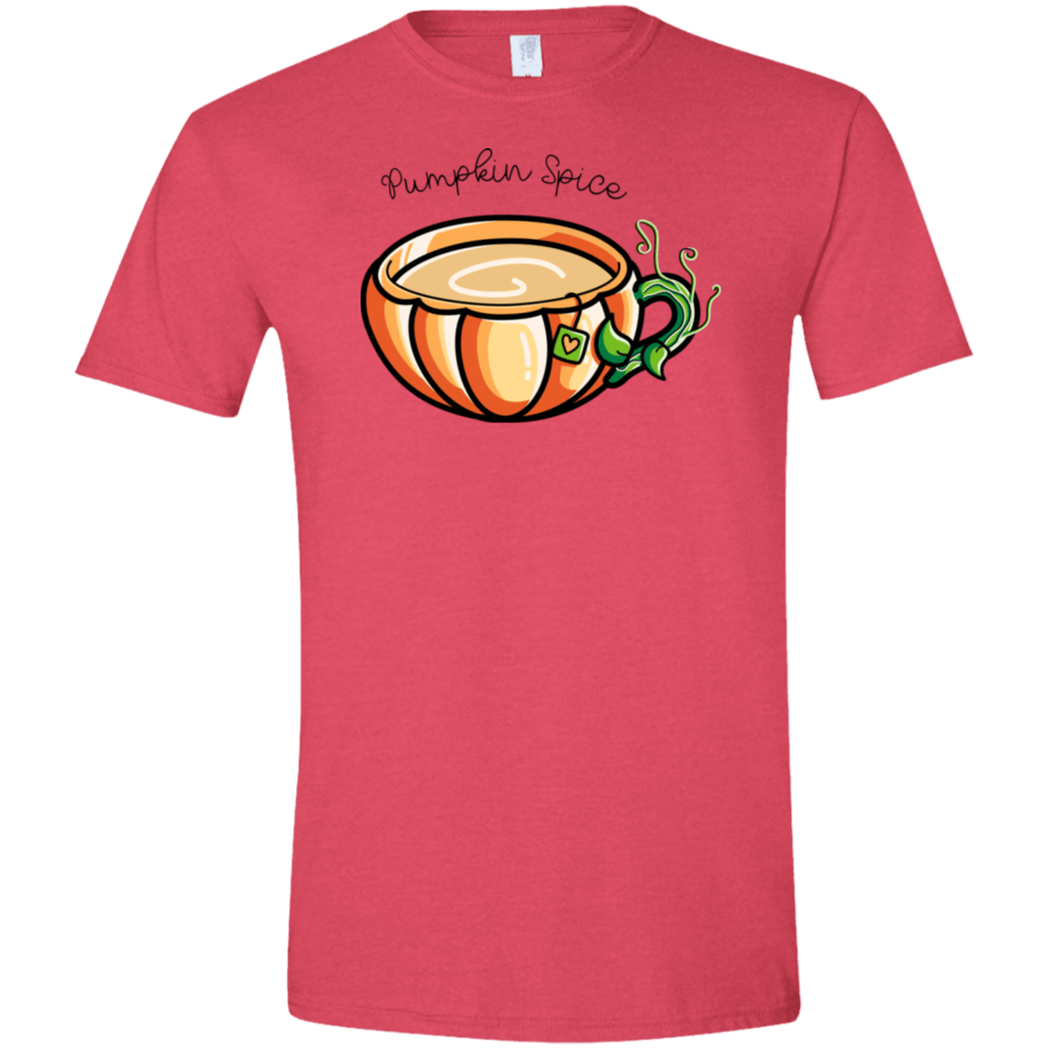 T-Shirts Heather Red / S Pumpkin Spice Chai Tea Men's Semi-Fitted Softstyle