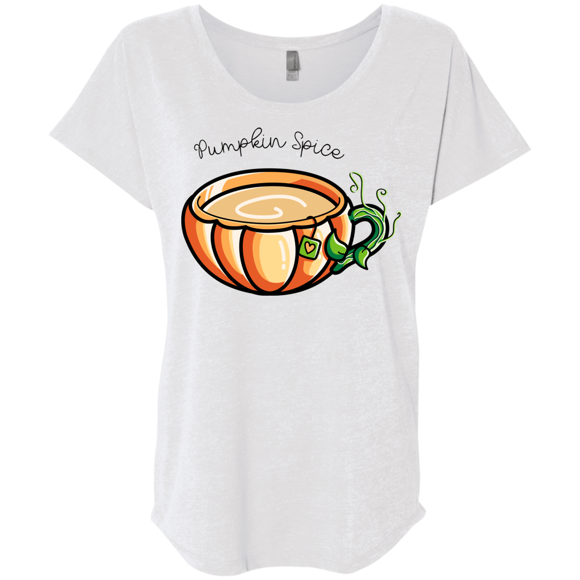 T-Shirts Heather White / X-Small Pumpkin Spice Chai Tea Triblend Dolman Sleeve