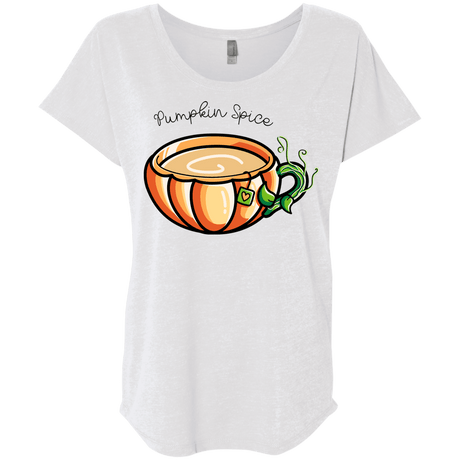 T-Shirts Heather White / X-Small Pumpkin Spice Chai Tea Triblend Dolman Sleeve