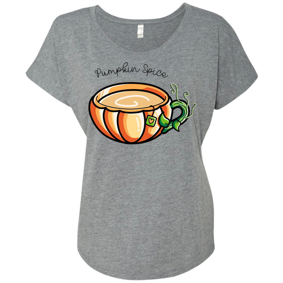 T-Shirts Premium Heather / X-Small Pumpkin Spice Chai Tea Triblend Dolman Sleeve