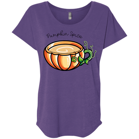 T-Shirts Purple Rush / X-Small Pumpkin Spice Chai Tea Triblend Dolman Sleeve