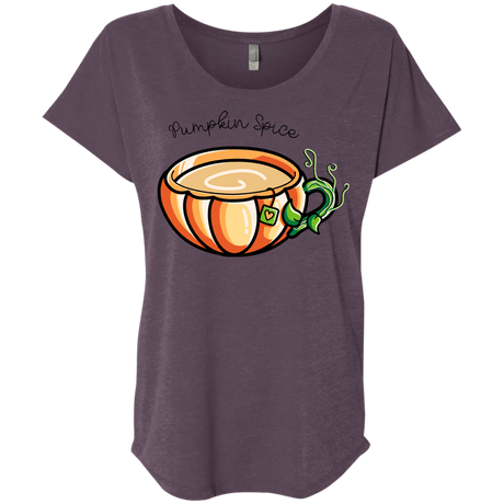 T-Shirts Vintage Purple / X-Small Pumpkin Spice Chai Tea Triblend Dolman Sleeve
