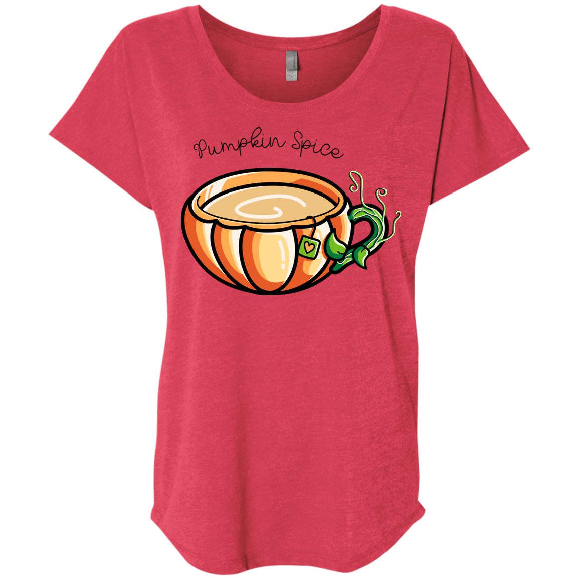 T-Shirts Vintage Red / X-Small Pumpkin Spice Chai Tea Triblend Dolman Sleeve