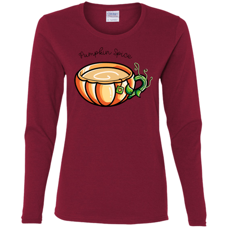 T-Shirts Cardinal / S Pumpkin Spice Chai Tea Women's Long Sleeve T-Shirt