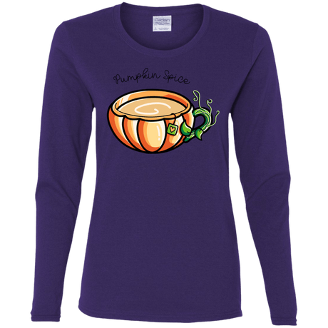 T-Shirts Purple / S Pumpkin Spice Chai Tea Women's Long Sleeve T-Shirt