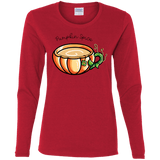 T-Shirts Red / S Pumpkin Spice Chai Tea Women's Long Sleeve T-Shirt