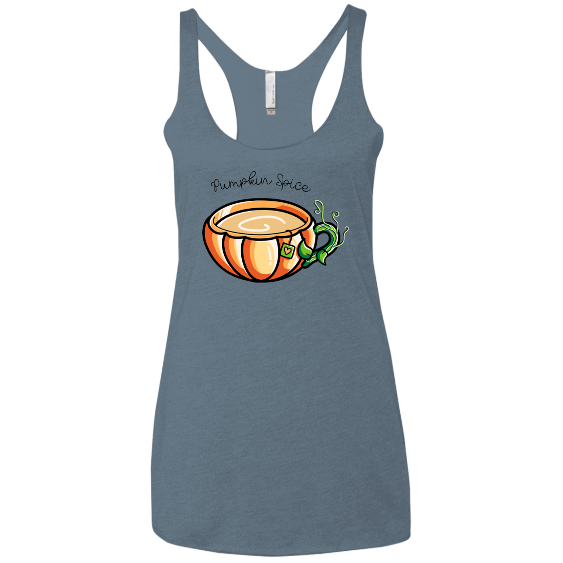T-Shirts Indigo / X-Small Pumpkin Spice Chai Tea Women's Triblend Racerback Tank