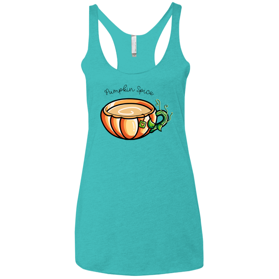 T-Shirts Tahiti Blue / X-Small Pumpkin Spice Chai Tea Women's Triblend Racerback Tank