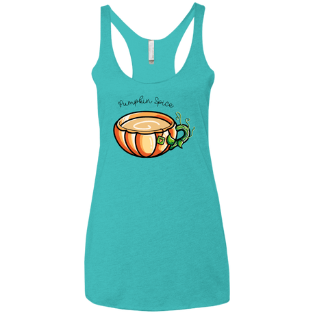 T-Shirts Tahiti Blue / X-Small Pumpkin Spice Chai Tea Women's Triblend Racerback Tank