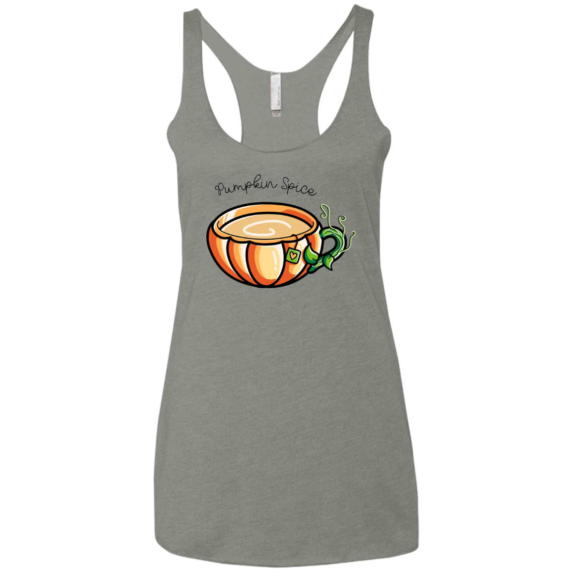 T-Shirts Venetian Grey / X-Small Pumpkin Spice Chai Tea Women's Triblend Racerback Tank