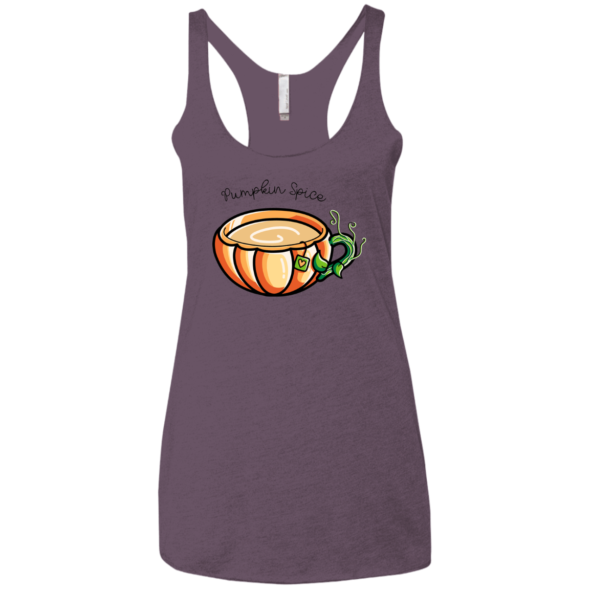 T-Shirts Vintage Purple / X-Small Pumpkin Spice Chai Tea Women's Triblend Racerback Tank