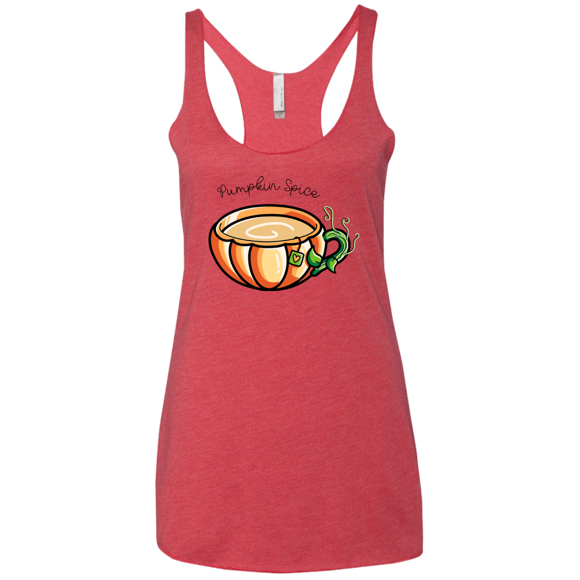 T-Shirts Vintage Red / X-Small Pumpkin Spice Chai Tea Women's Triblend Racerback Tank