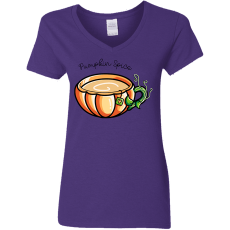 T-Shirts Purple / S Pumpkin Spice Chai Tea Women's V-Neck T-Shirt