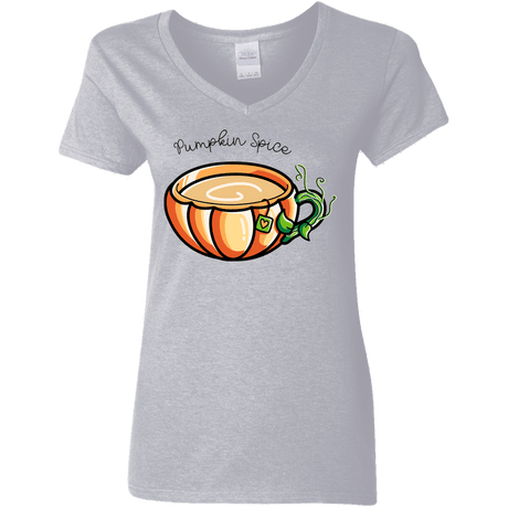 T-Shirts Sport Grey / S Pumpkin Spice Chai Tea Women's V-Neck T-Shirt