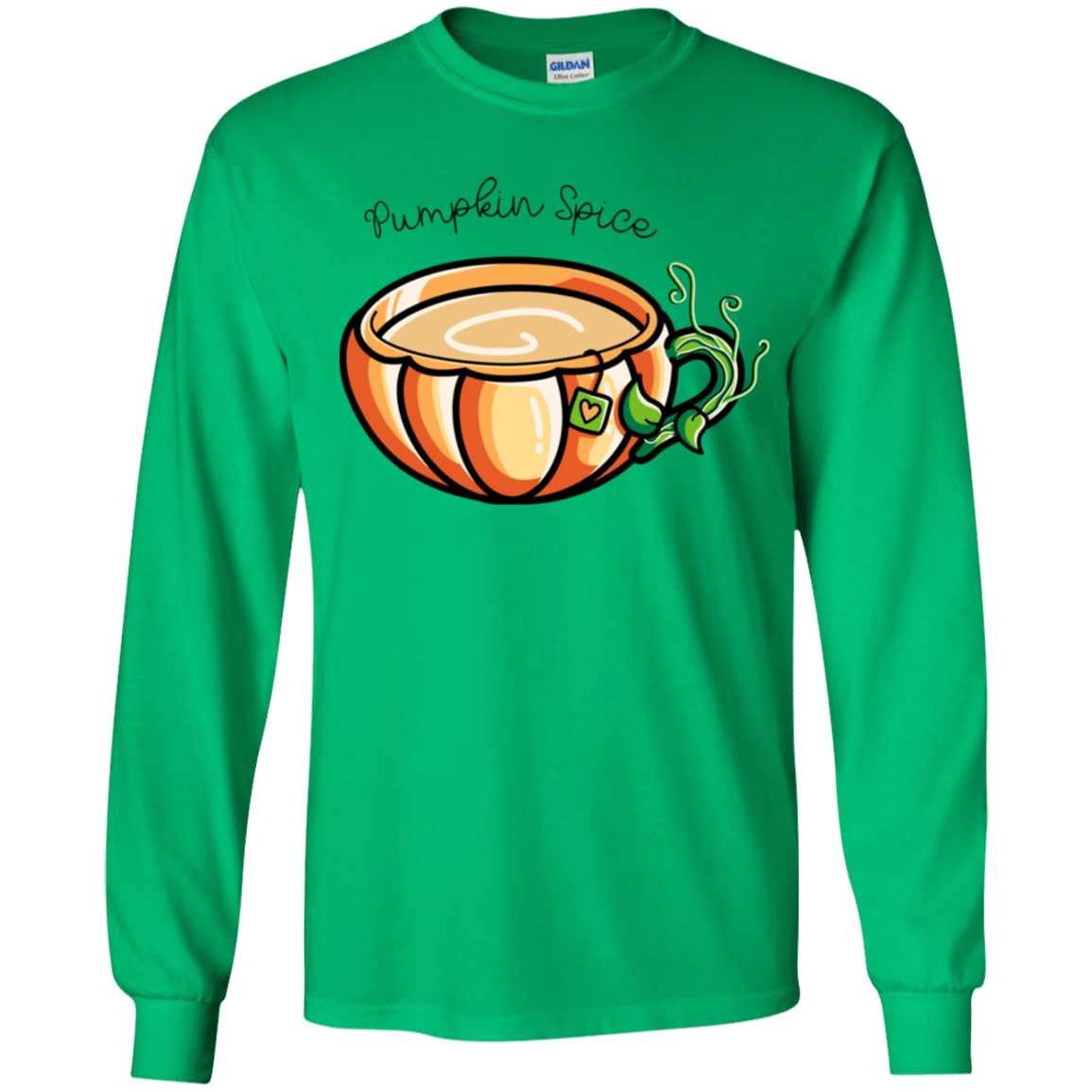 T-Shirts Irish Green / YS Pumpkin Spice Chai Tea Youth Long Sleeve T-Shirt