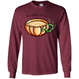 T-Shirts Maroon / YS Pumpkin Spice Chai Tea Youth Long Sleeve T-Shirt