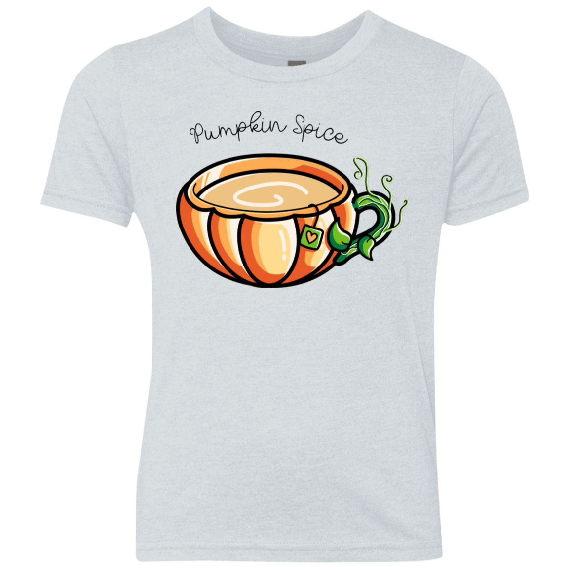 T-Shirts Heather White / YXS Pumpkin Spice Chai Tea Youth Triblend T-Shirt