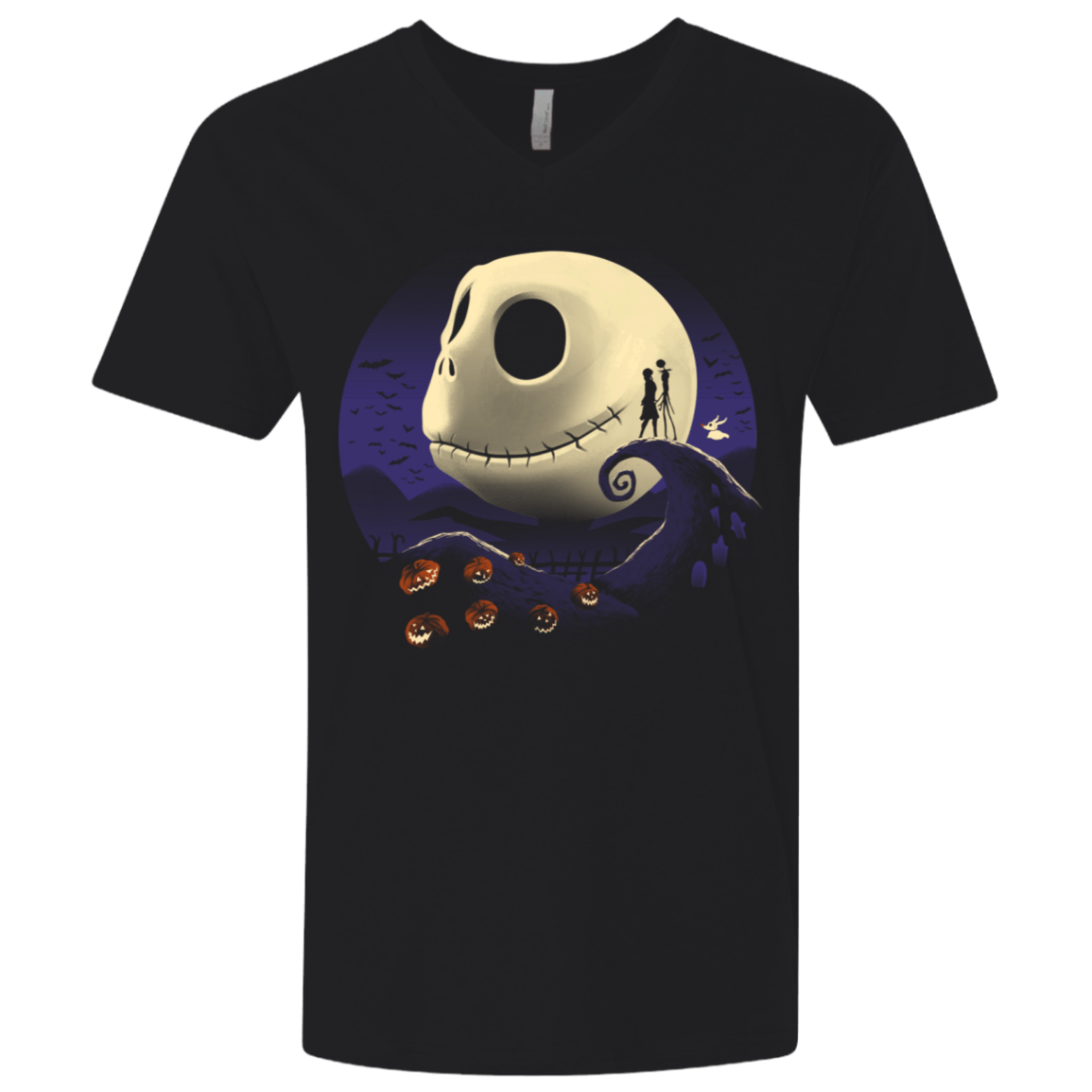 T-Shirts Black / X-Small Pumpkins and Nightmares Men's Premium V-Neck