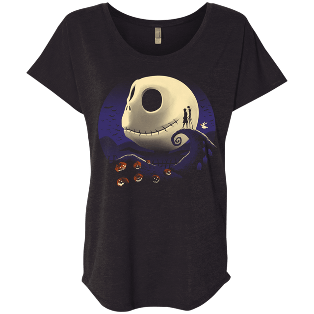 T-Shirts Vintage Black / X-Small Pumpkins and Nightmares Triblend Dolman Sleeve