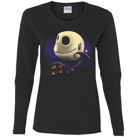 T-Shirts Black / S Pumpkins and Nightmares Women's Long Sleeve T-Shirt