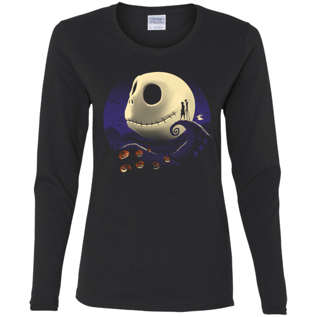T-Shirts Black / S Pumpkins and Nightmares Women's Long Sleeve T-Shirt