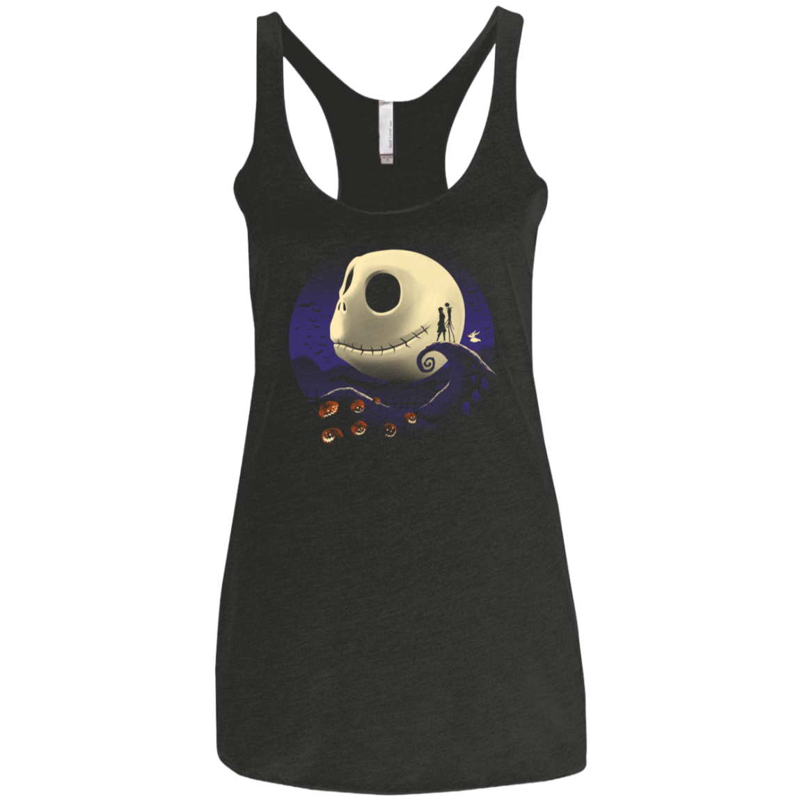 T-Shirts Vintage Black / X-Small Pumpkins and Nightmares Women's Triblend Racerback Tank