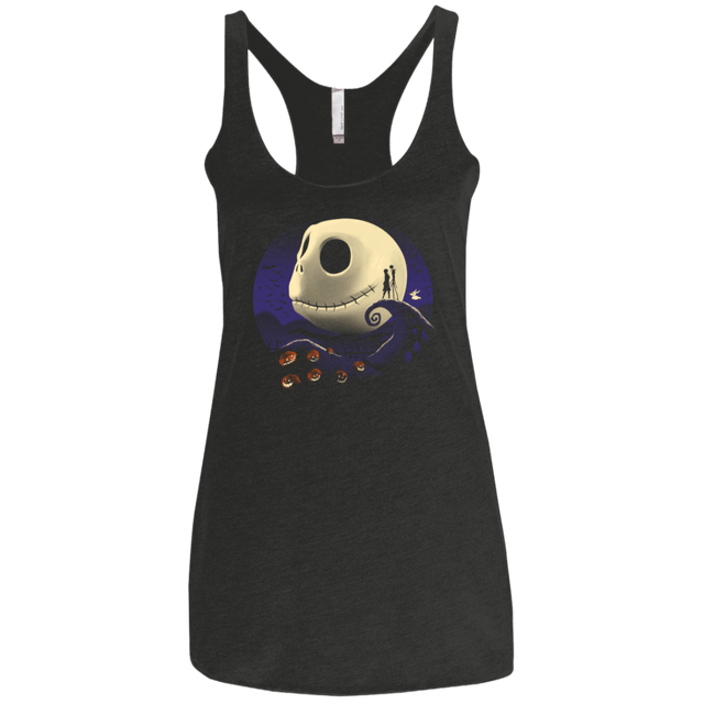 T-Shirts Vintage Black / X-Small Pumpkins and Nightmares Women's Triblend Racerback Tank