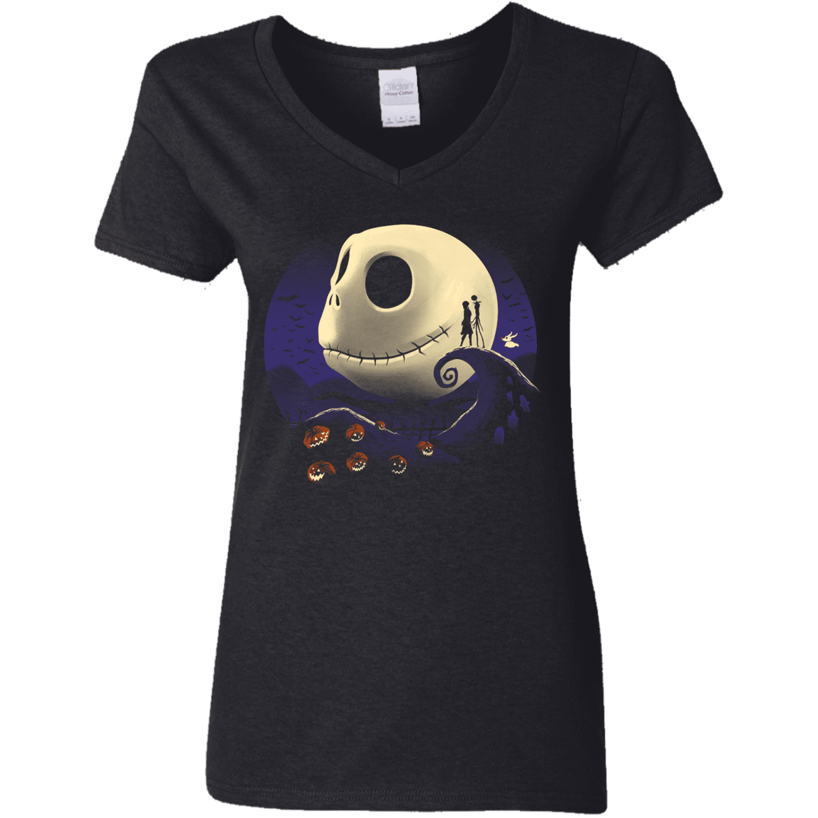 T-Shirts Black / S Pumpkins and Nightmares Women's V-Neck T-Shirt