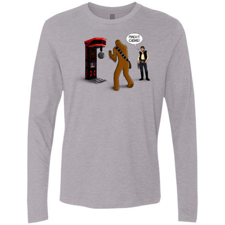 T-Shirts Heather Grey / Small Punch It Chewie Men's Premium Long Sleeve