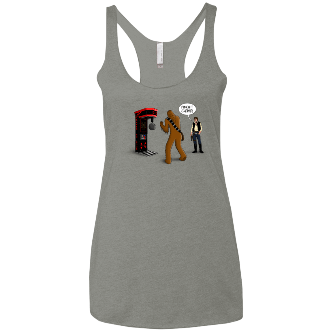 T-Shirts Venetian Grey / X-Small Punch It Chewie Women's Triblend Racerback Tank