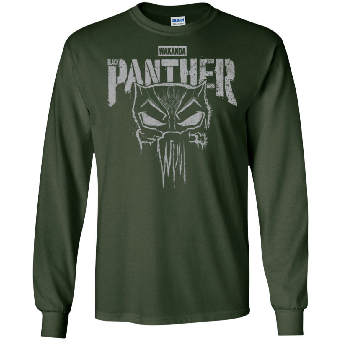 T-Shirts Forest Green / S Punish Enemies Of Wakanda Men's Long Sleeve T-Shirt