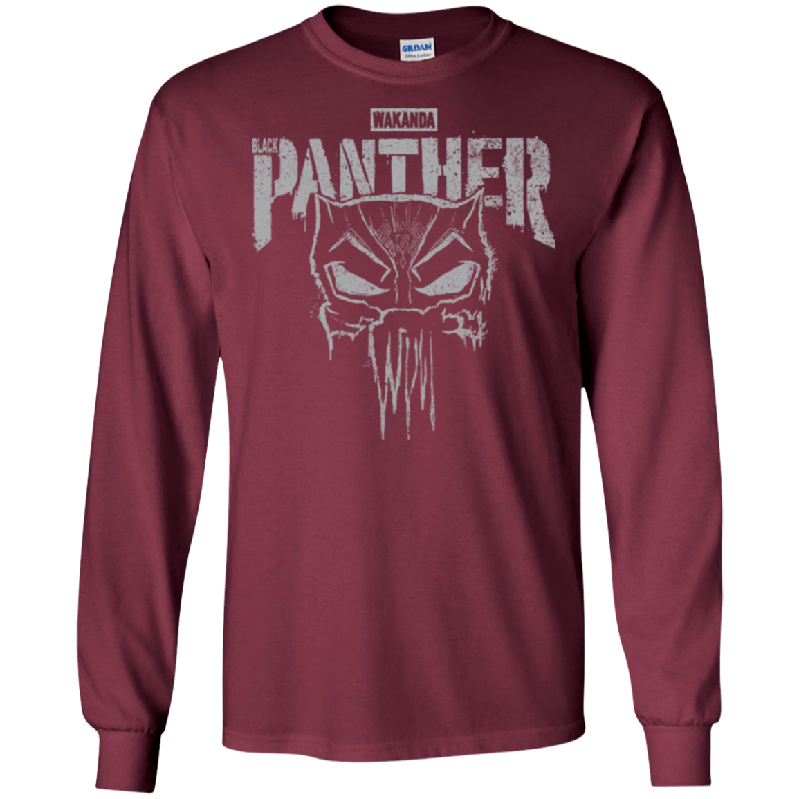 T-Shirts Maroon / S Punish Enemies Of Wakanda Men's Long Sleeve T-Shirt