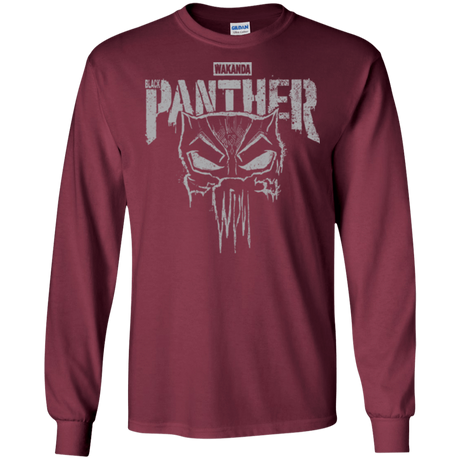 T-Shirts Maroon / S Punish Enemies Of Wakanda Men's Long Sleeve T-Shirt