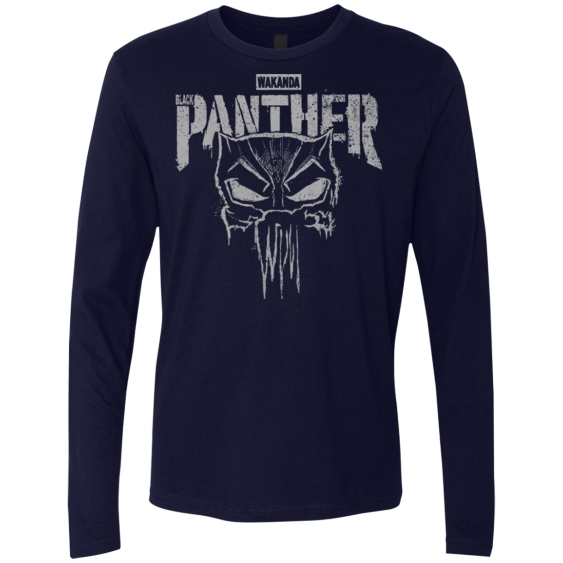 T-Shirts Midnight Navy / S Punish Enemies Of Wakanda Men's Premium Long Sleeve