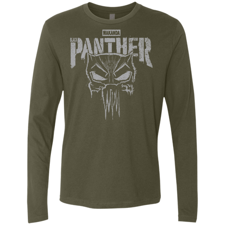 T-Shirts Military Green / S Punish Enemies Of Wakanda Men's Premium Long Sleeve