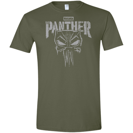 T-Shirts Military Green / S Punish Enemies Of Wakanda Men's Semi-Fitted Softstyle