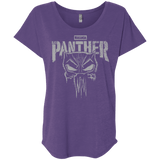 T-Shirts Purple Rush / X-Small Punish Enemies Of Wakanda Triblend Dolman Sleeve