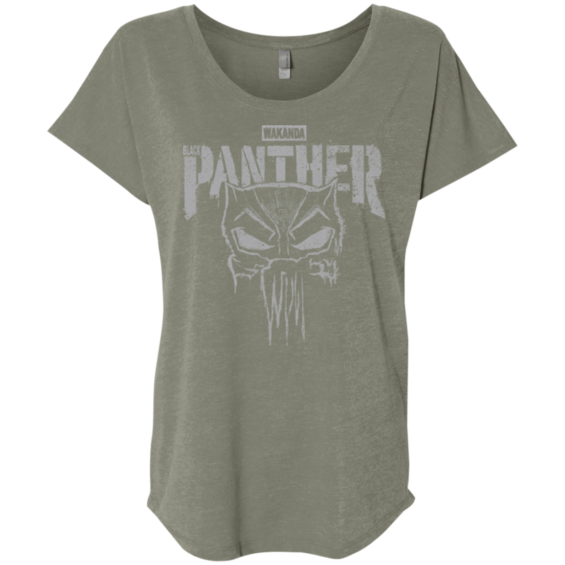 T-Shirts Venetian Grey / X-Small Punish Enemies Of Wakanda Triblend Dolman Sleeve